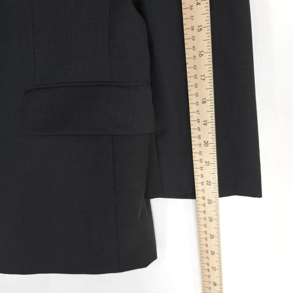 HUGO BOSS Mens Sport Coat Blazer 38S 100% Virgin Wool Business Charcoal Gray